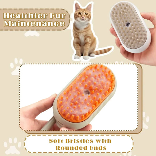 Electric Pet Steam Grooming Brush